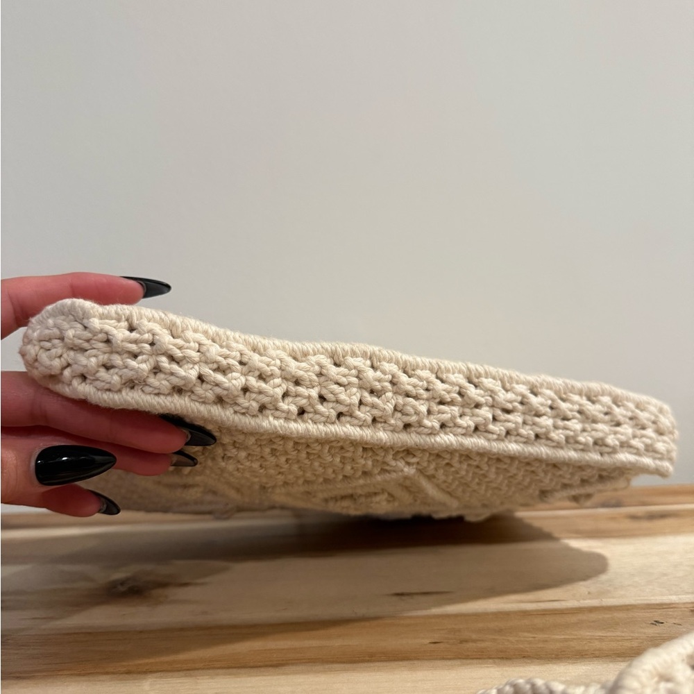 Crochet Women's Bag Cream (2 count) Vintage-THE PEOPLES REPUBLIC OF CHINA ✅SALE✅ - Picture 4 of 14